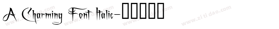 A Charming Font Italic字体转换